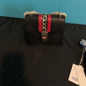 Belt Lock & Chain Handle Shoulder Bag